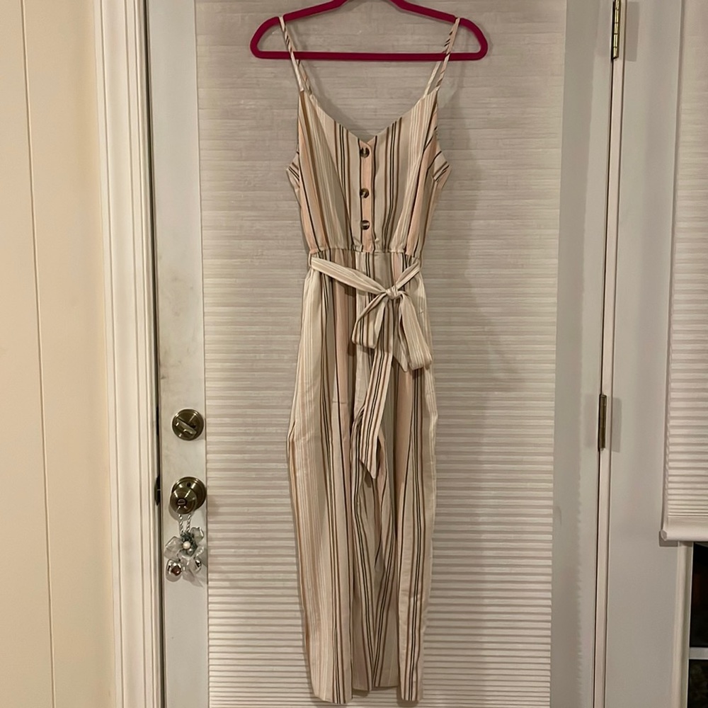 NEW Button Front Cropped Jumpsuit
